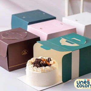 علبة كيك مع حامل